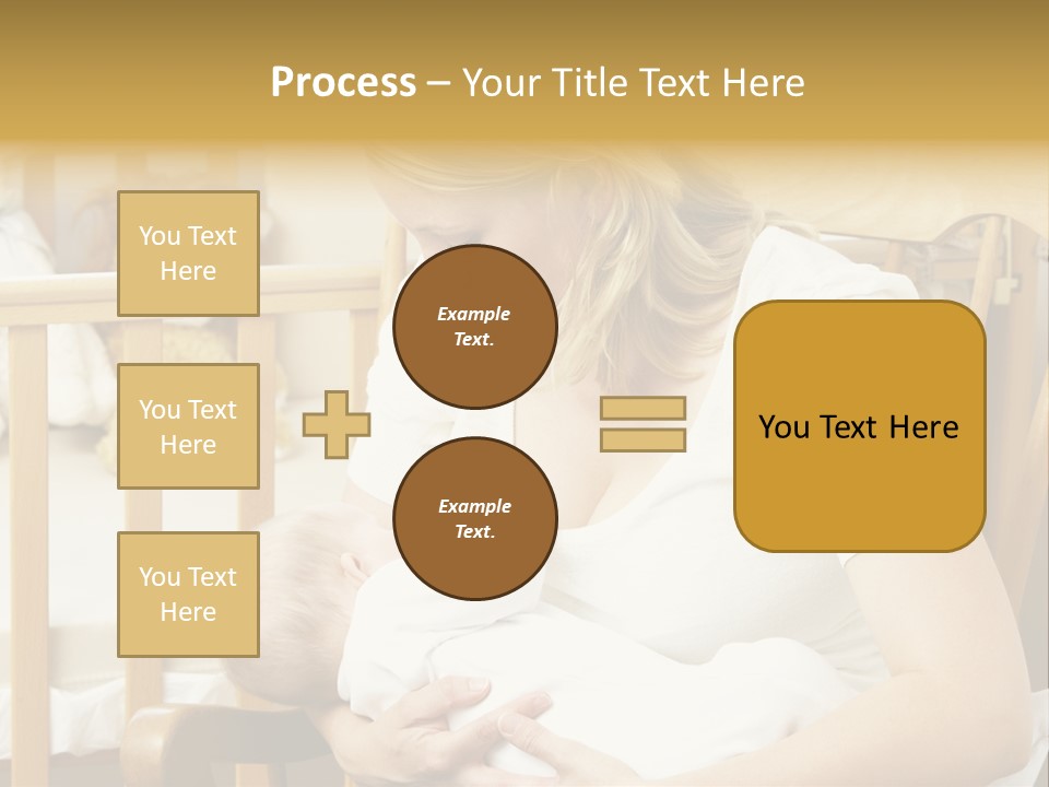 Mother Breastfeeding Baby In Nursery PowerPoint Template