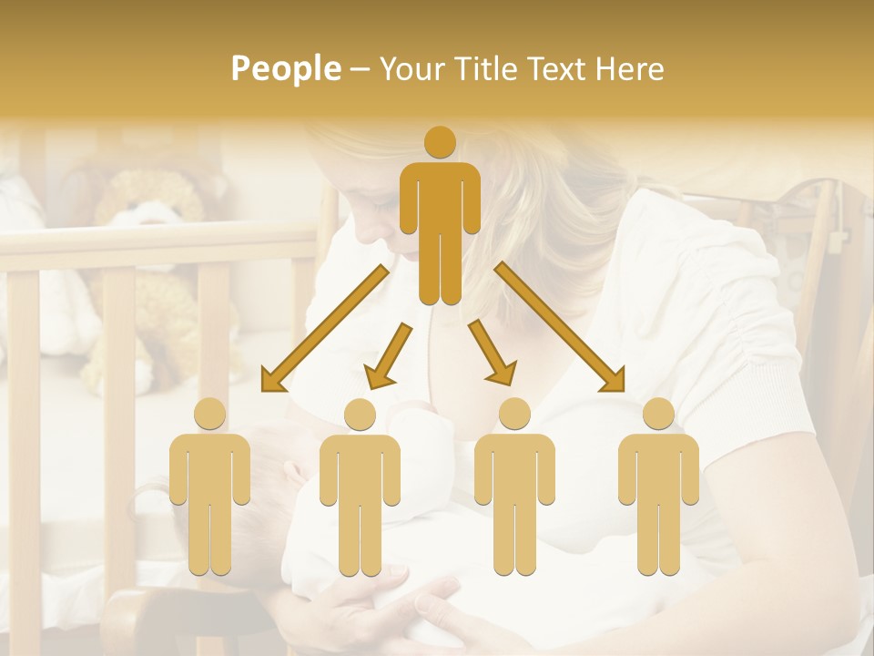 Mother Breastfeeding Baby In Nursery PowerPoint Template