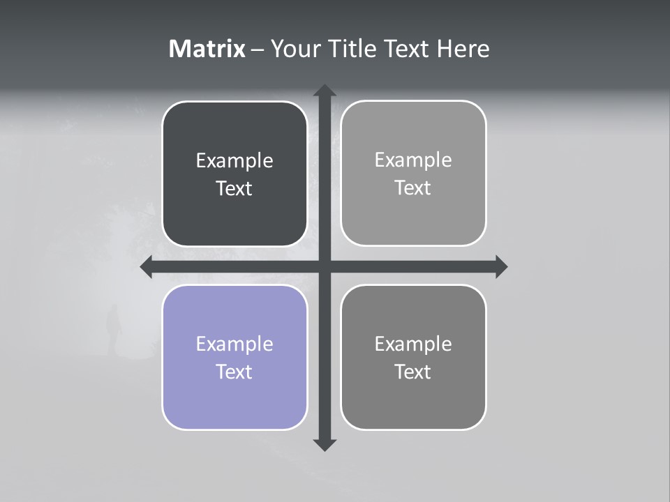 Man Standing In A Dark Forest With Fog After Rain PowerPoint Template