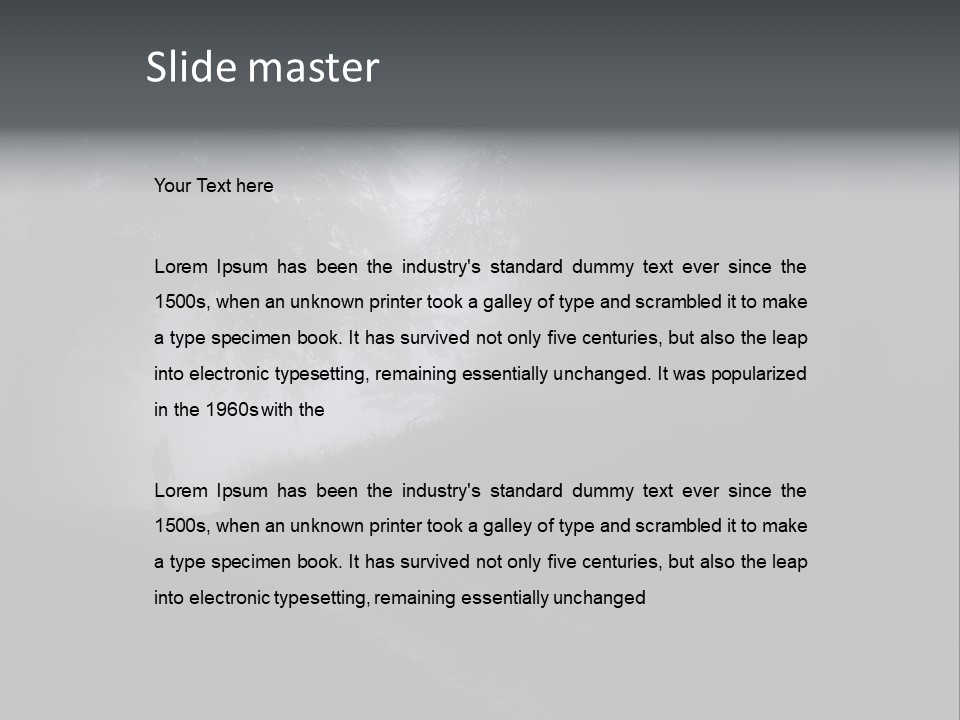 Man Standing In A Dark Forest With Fog After Rain PowerPoint Template