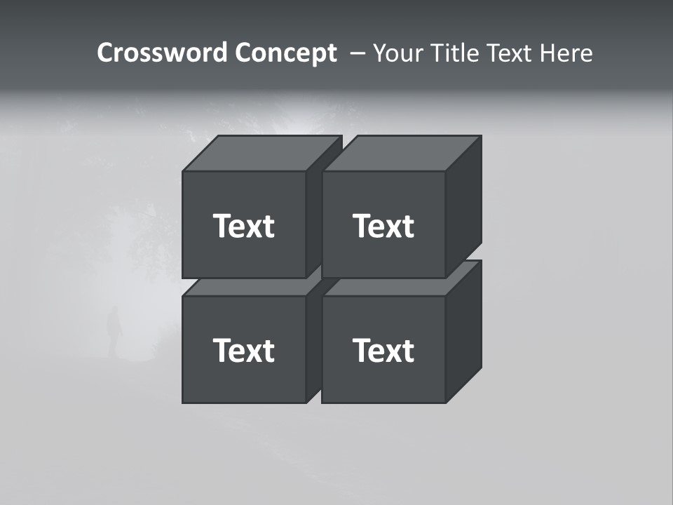 Man Standing In A Dark Forest With Fog After Rain PowerPoint Template