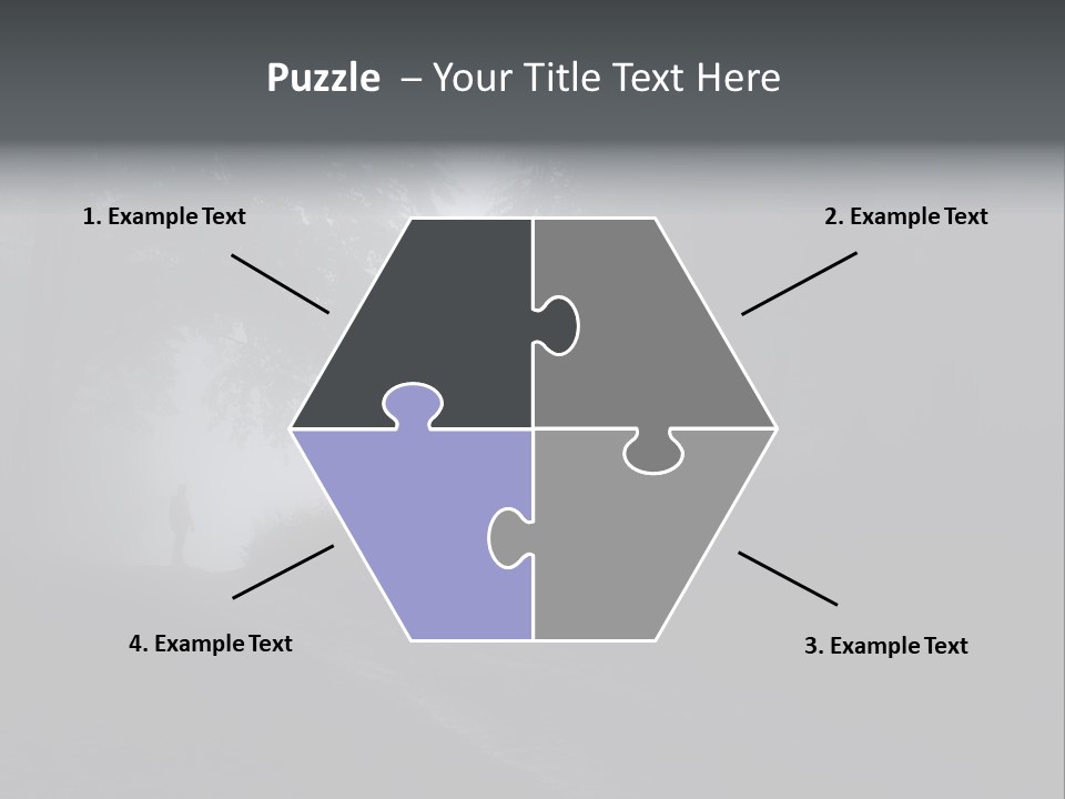 Man Standing In A Dark Forest With Fog After Rain PowerPoint Template