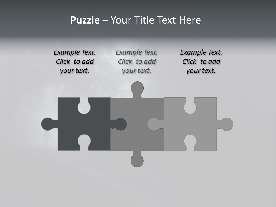 Man Standing In A Dark Forest With Fog After Rain PowerPoint Template