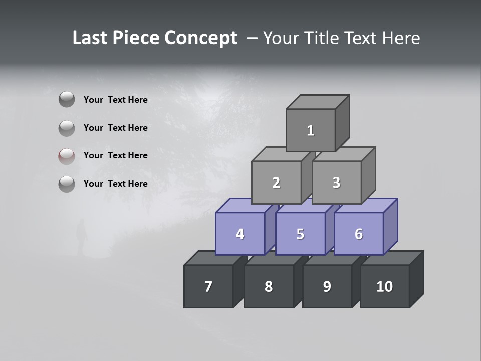 Man Standing In A Dark Forest With Fog After Rain PowerPoint Template