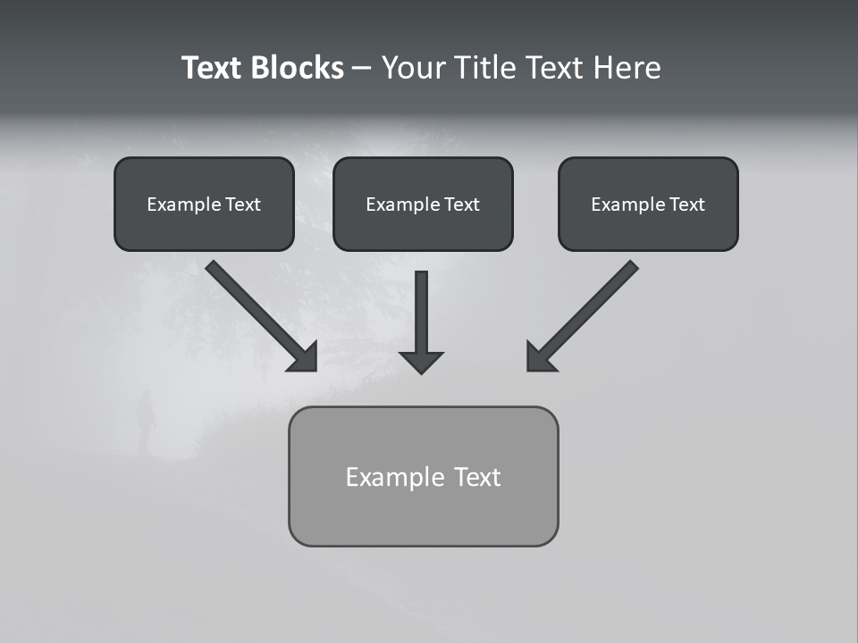Man Standing In A Dark Forest With Fog After Rain PowerPoint Template