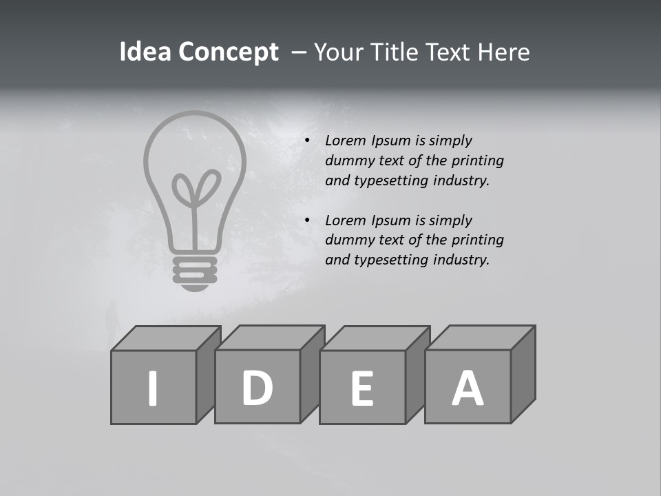 Man Standing In A Dark Forest With Fog After Rain PowerPoint Template