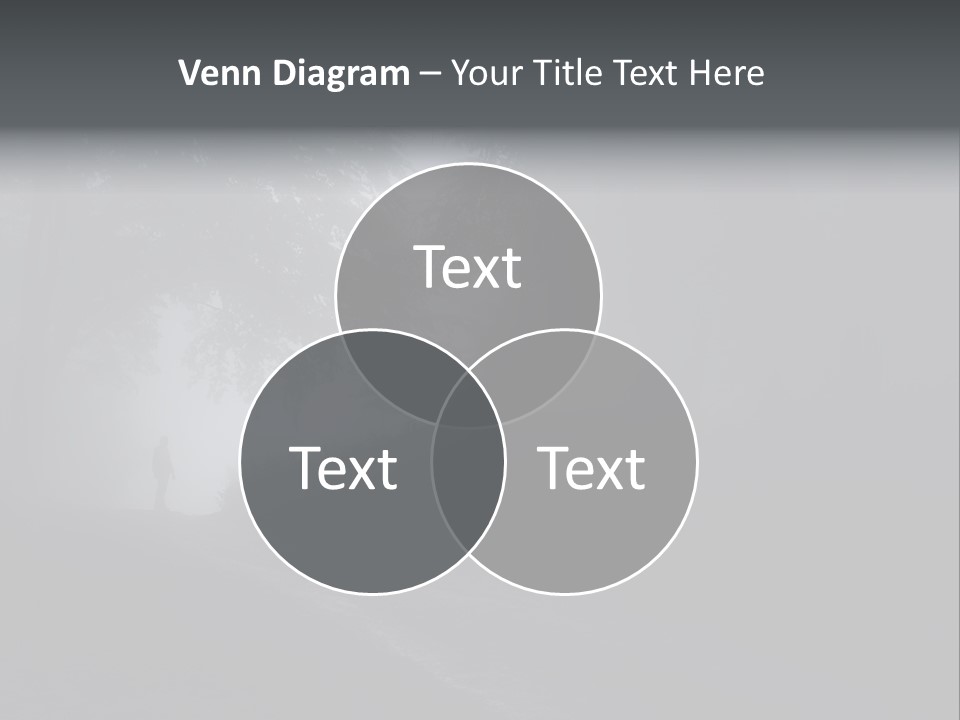 Man Standing In A Dark Forest With Fog After Rain PowerPoint Template