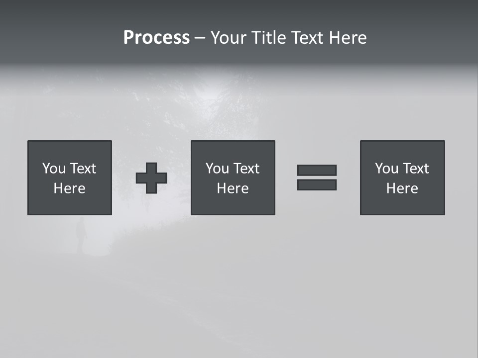Man Standing In A Dark Forest With Fog After Rain PowerPoint Template