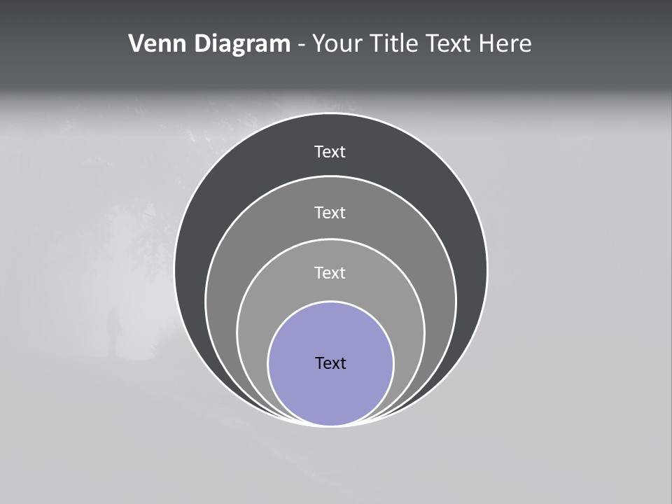 Man Standing In A Dark Forest With Fog After Rain PowerPoint Template