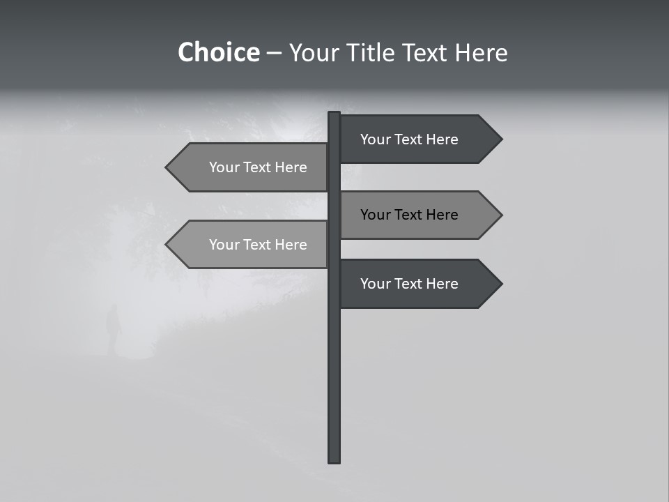 Man Standing In A Dark Forest With Fog After Rain PowerPoint Template