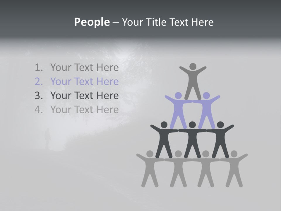 Man Standing In A Dark Forest With Fog After Rain PowerPoint Template