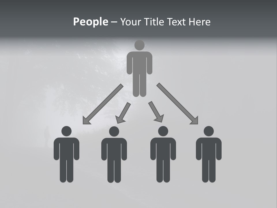 Man Standing In A Dark Forest With Fog After Rain PowerPoint Template