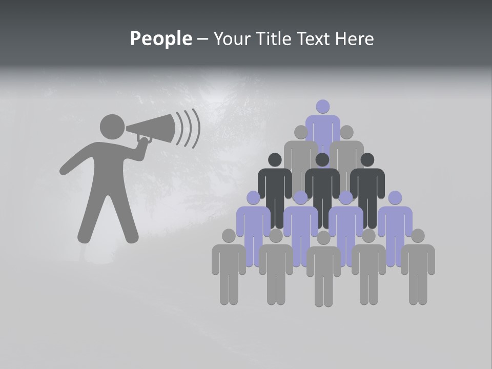 Man Standing In A Dark Forest With Fog After Rain PowerPoint Template