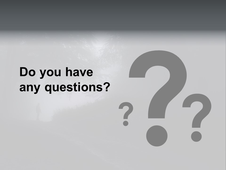 Man Standing In A Dark Forest With Fog After Rain PowerPoint Template