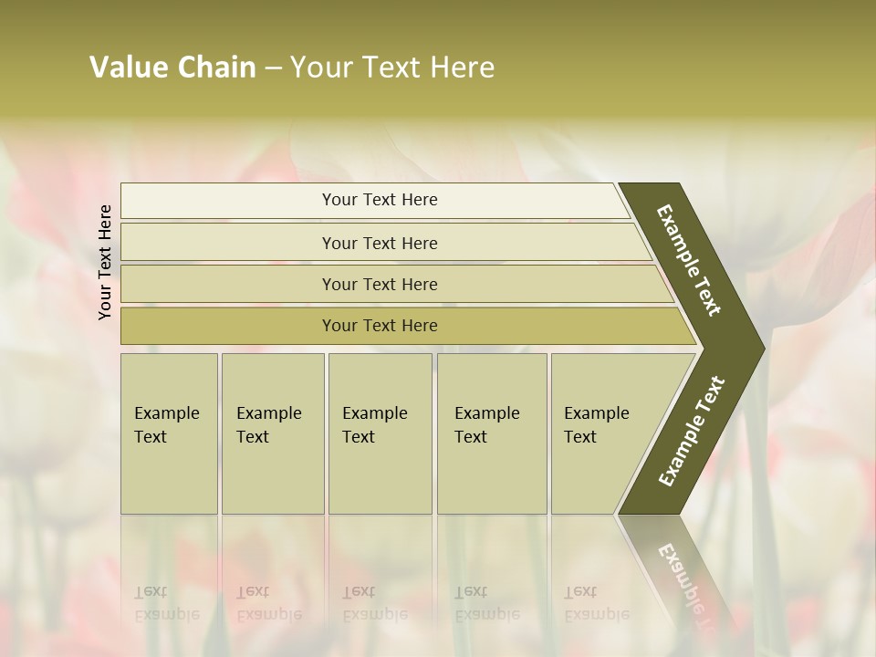 Close-Up Color Tulips - Selective Focus PowerPoint Template