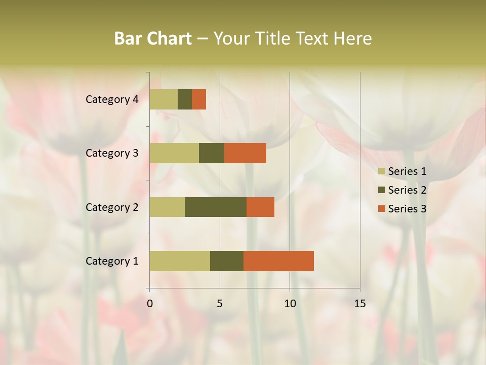 Close-Up Color Tulips - Selective Focus PowerPoint Template