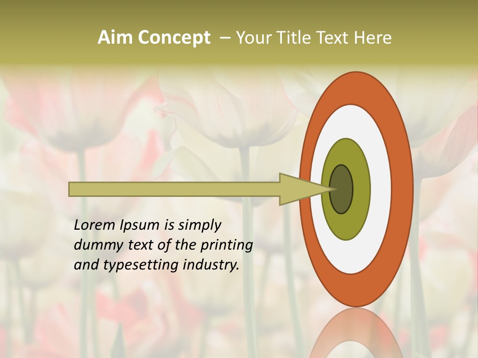 Close-Up Color Tulips - Selective Focus PowerPoint Template