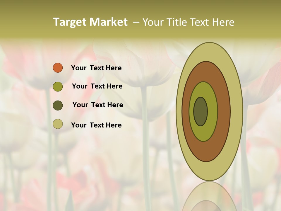 Close-Up Color Tulips - Selective Focus PowerPoint Template