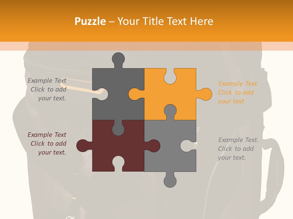 Rolling Luggage Duffle Bag With Pull Handle PowerPoint Template