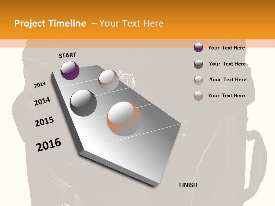 Rolling Luggage Duffle Bag With Pull Handle PowerPoint Template