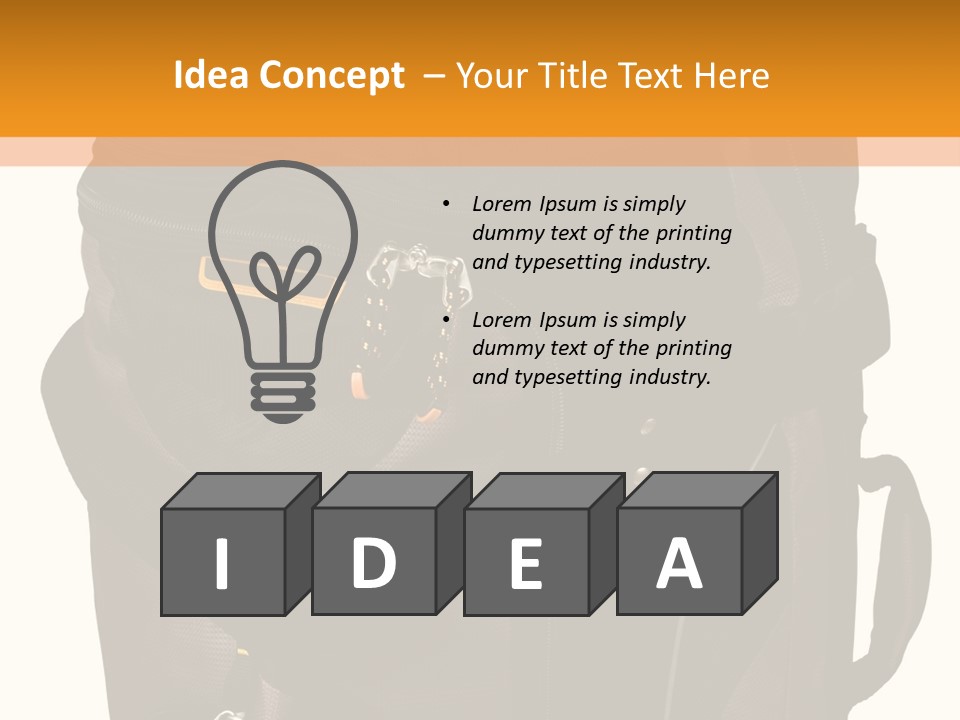 Rolling Luggage Duffle Bag With Pull Handle PowerPoint Template