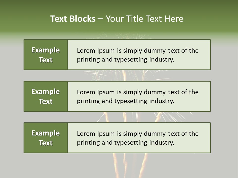 Red Green Silver And Golden Fireworks Display PowerPoint Template