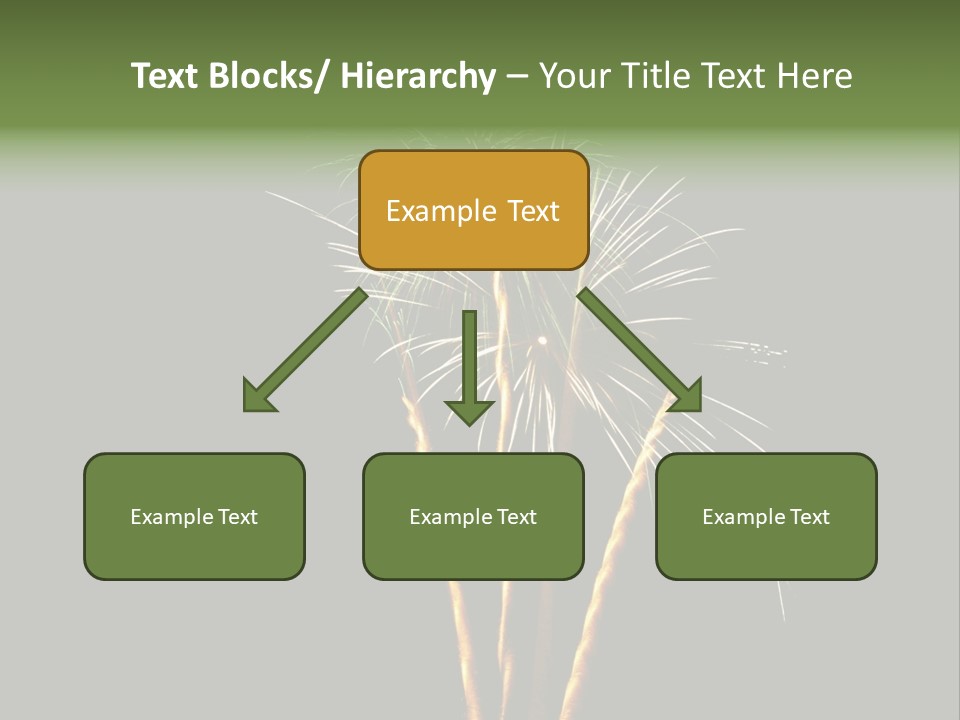 Red Green Silver And Golden Fireworks Display PowerPoint Template