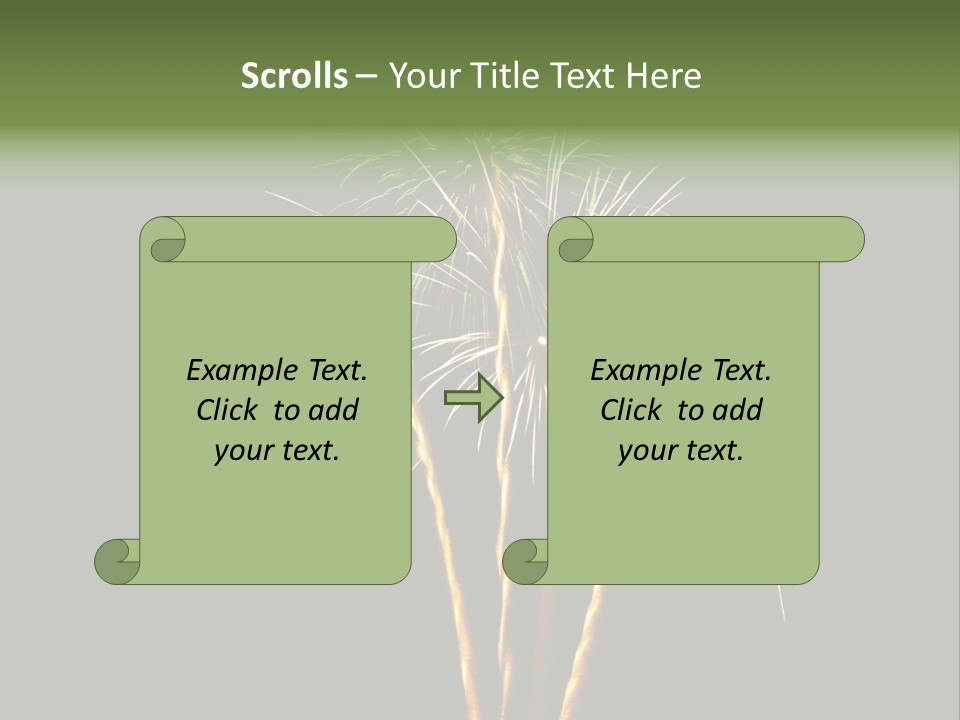 Red Green Silver And Golden Fireworks Display PowerPoint Template