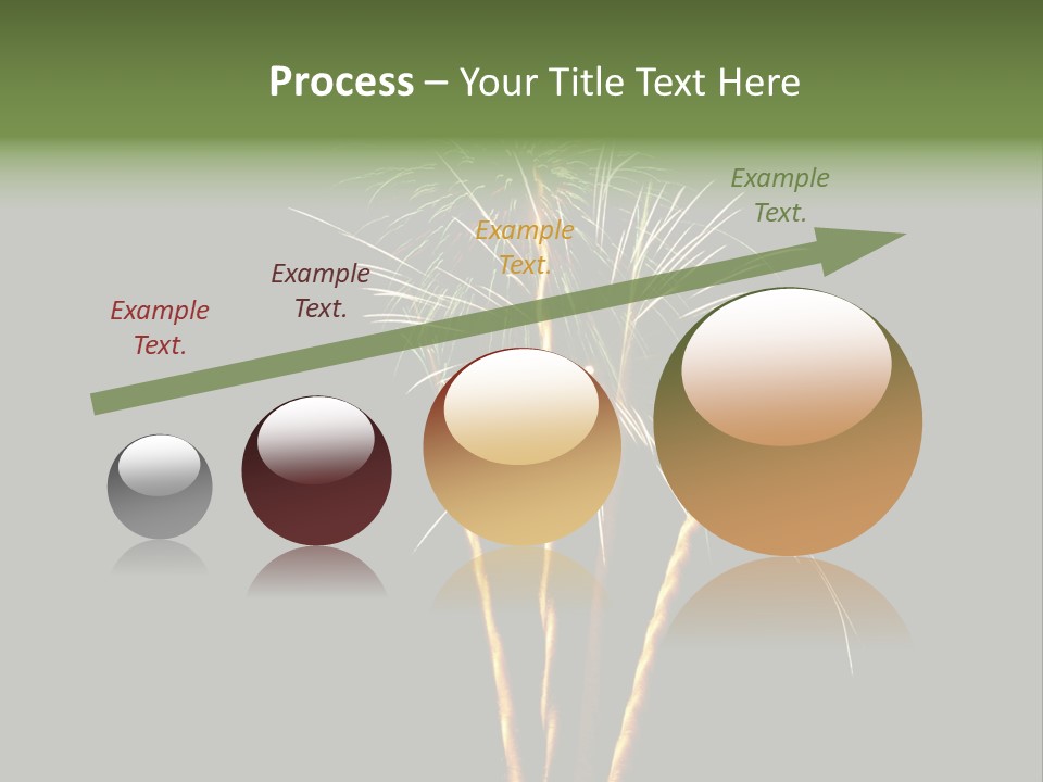 Red Green Silver And Golden Fireworks Display PowerPoint Template