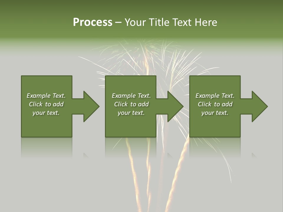 Red Green Silver And Golden Fireworks Display PowerPoint Template