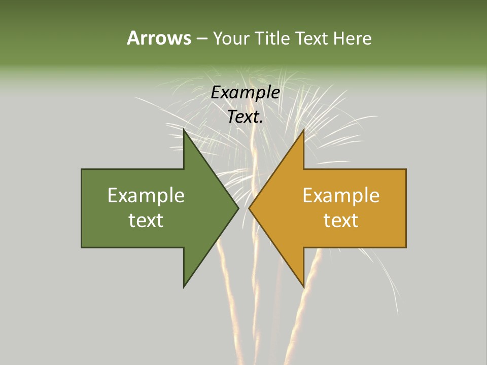 Red Green Silver And Golden Fireworks Display PowerPoint Template