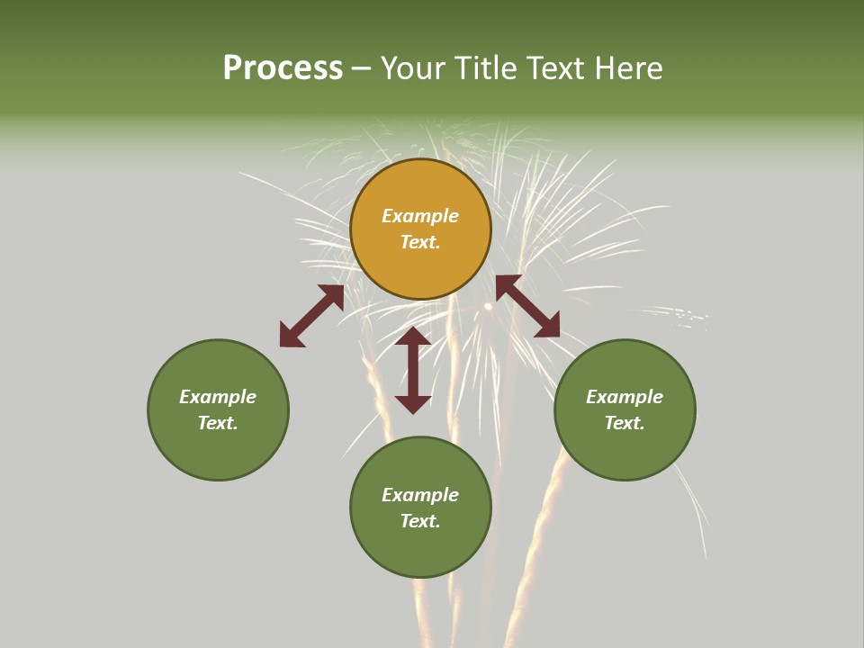 Red Green Silver And Golden Fireworks Display PowerPoint Template