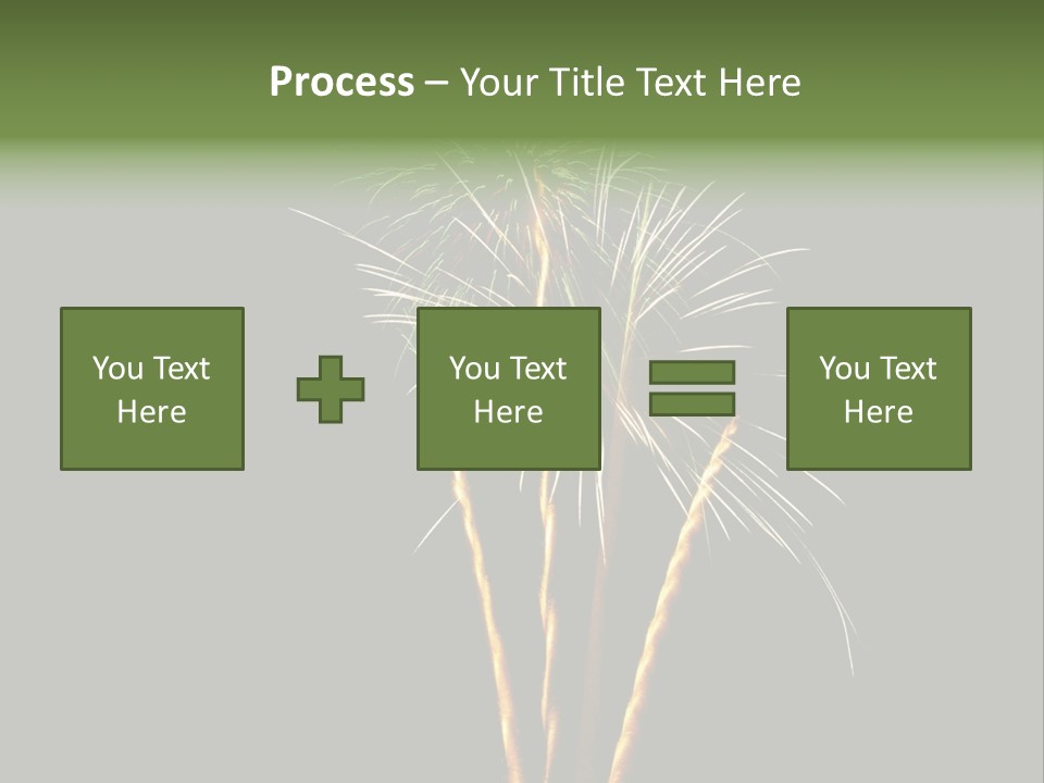 Red Green Silver And Golden Fireworks Display PowerPoint Template