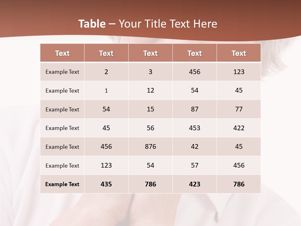 Portrait Of Mature Woman Smiling At Camera Over White Background PowerPoint Template
