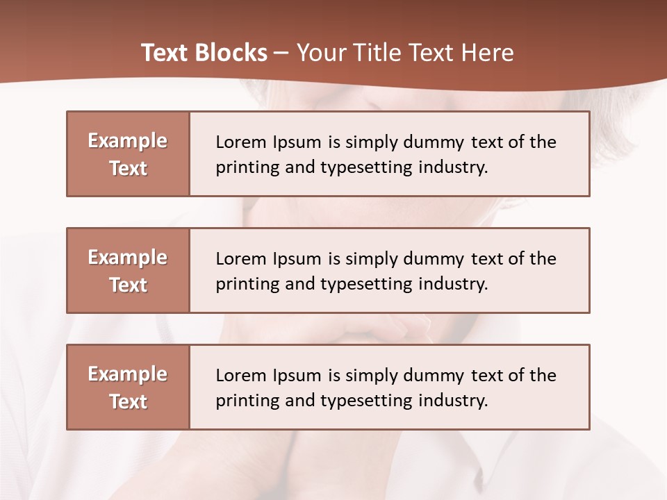 Portrait Of Mature Woman Smiling At Camera Over White Background PowerPoint Template