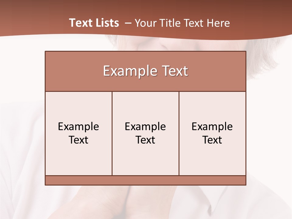 Portrait Of Mature Woman Smiling At Camera Over White Background PowerPoint Template