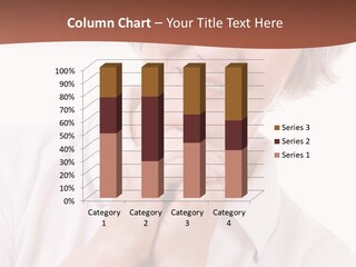 Portrait Of Mature Woman Smiling At Camera Over White Background PowerPoint Template