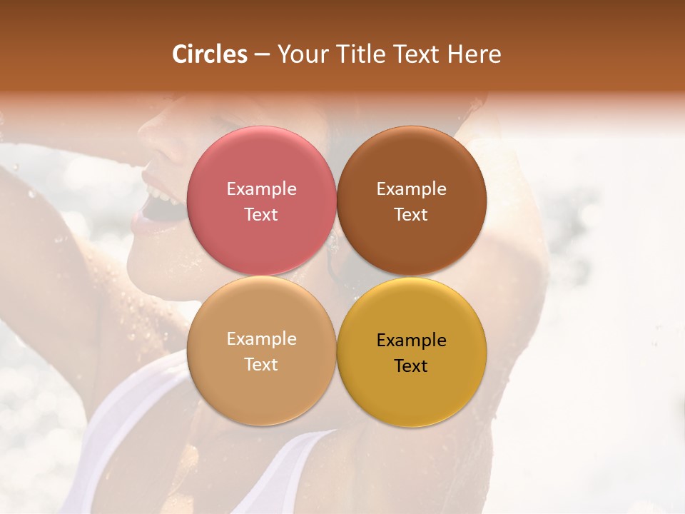 Heat. The Young Woman Bathes In A City Fountain PowerPoint Template