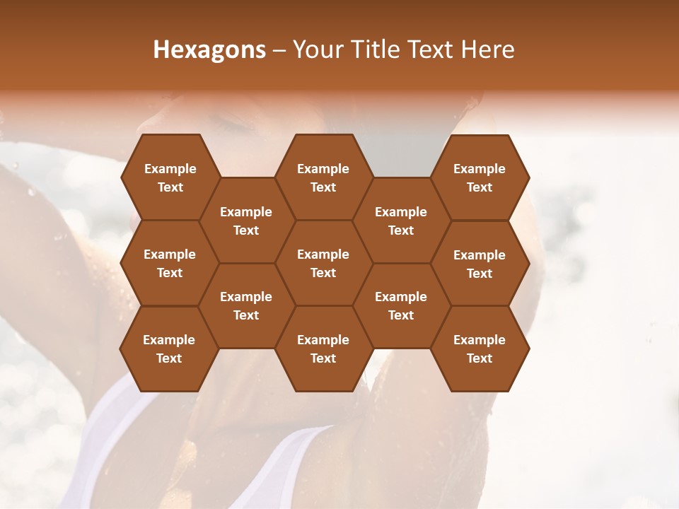 Heat. The Young Woman Bathes In A City Fountain PowerPoint Template