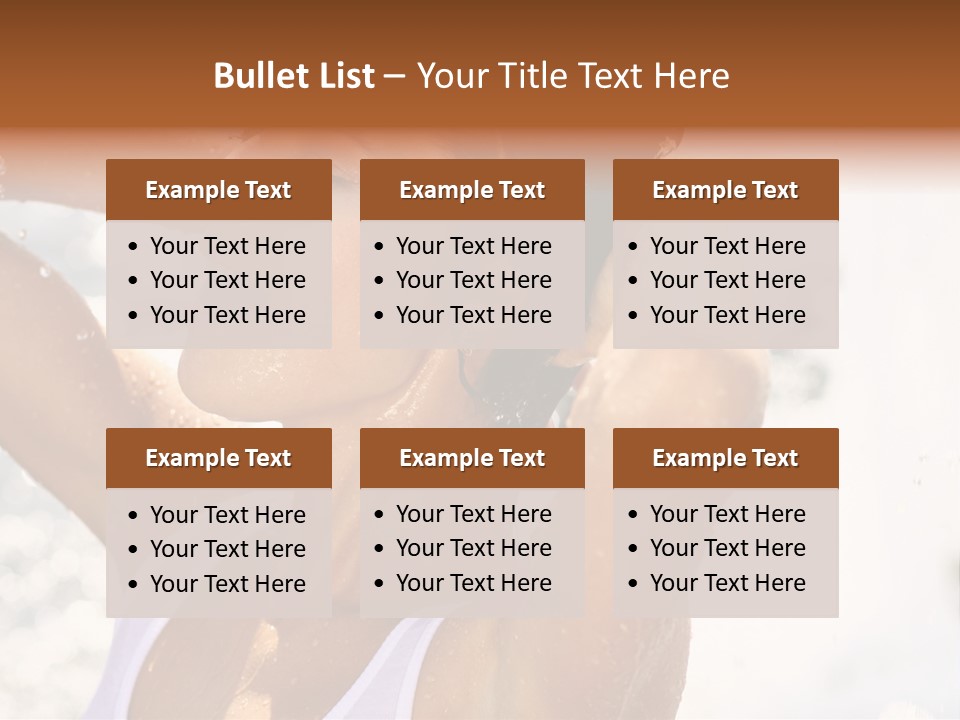 Heat. The Young Woman Bathes In A City Fountain PowerPoint Template