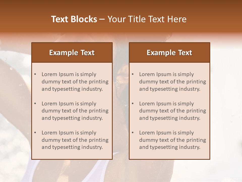 Heat. The Young Woman Bathes In A City Fountain PowerPoint Template