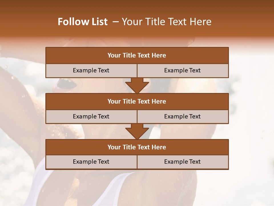 Heat. The Young Woman Bathes In A City Fountain PowerPoint Template