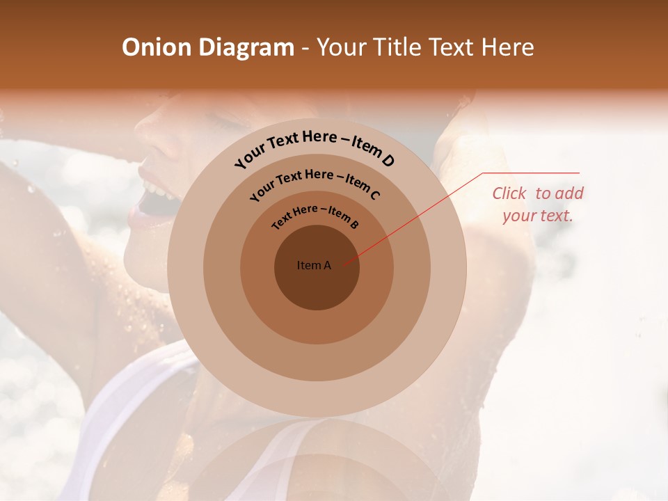 Heat. The Young Woman Bathes In A City Fountain PowerPoint Template