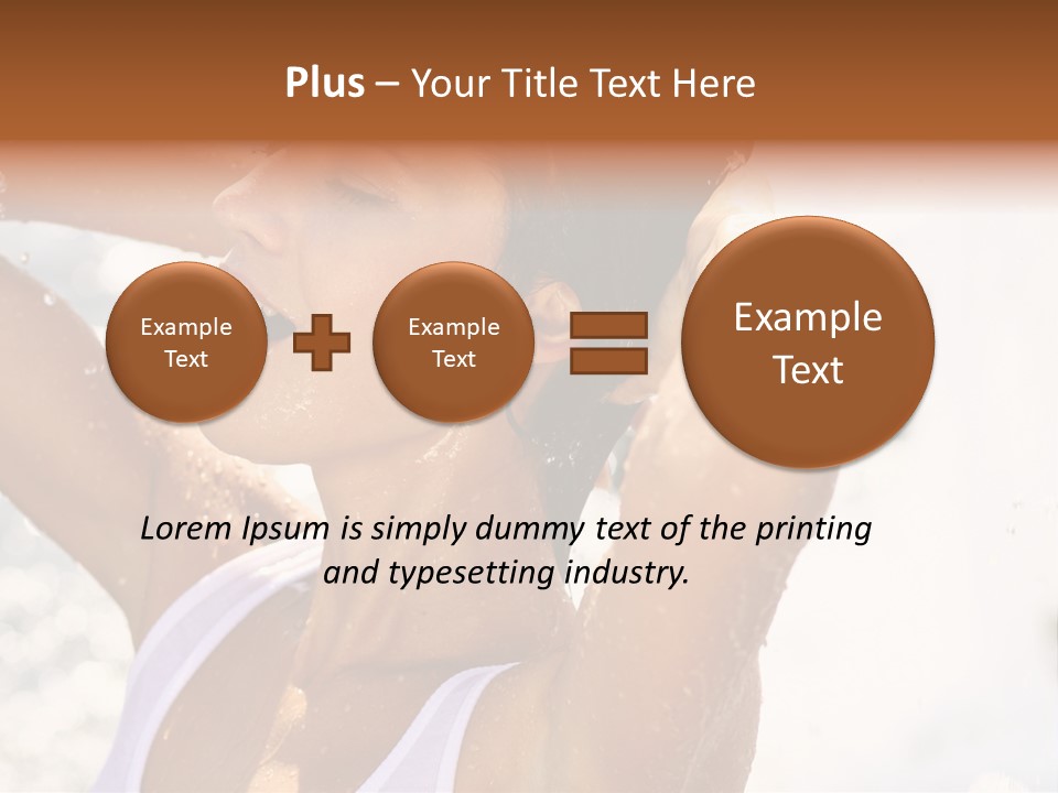 Heat. The Young Woman Bathes In A City Fountain PowerPoint Template