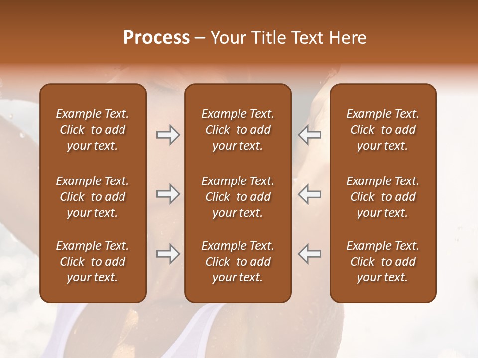 Heat. The Young Woman Bathes In A City Fountain PowerPoint Template