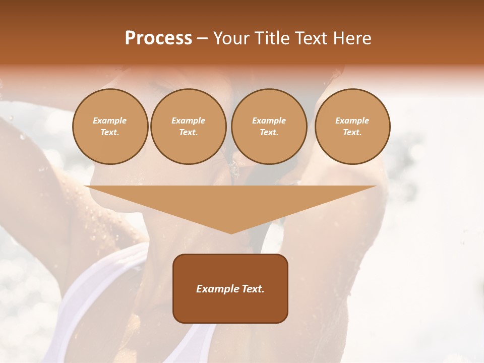 Heat. The Young Woman Bathes In A City Fountain PowerPoint Template