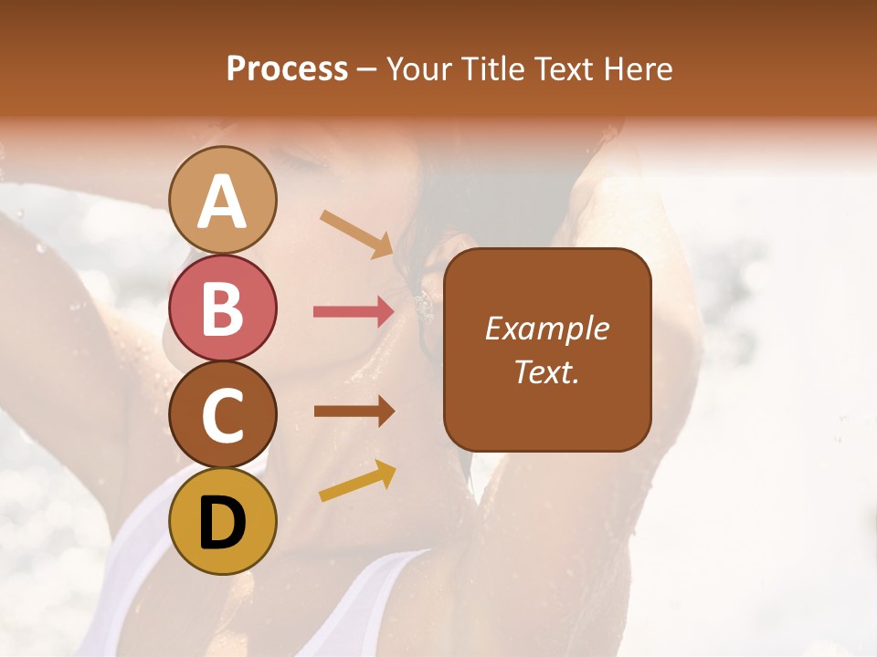 Heat. The Young Woman Bathes In A City Fountain PowerPoint Template