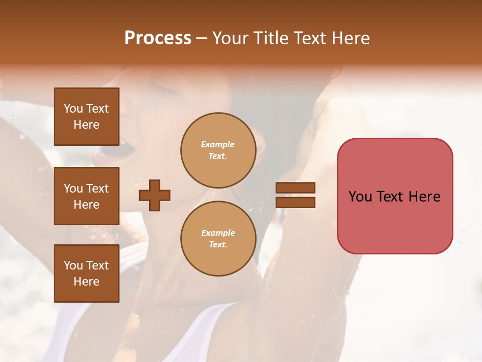 Heat. The Young Woman Bathes In A City Fountain PowerPoint Template