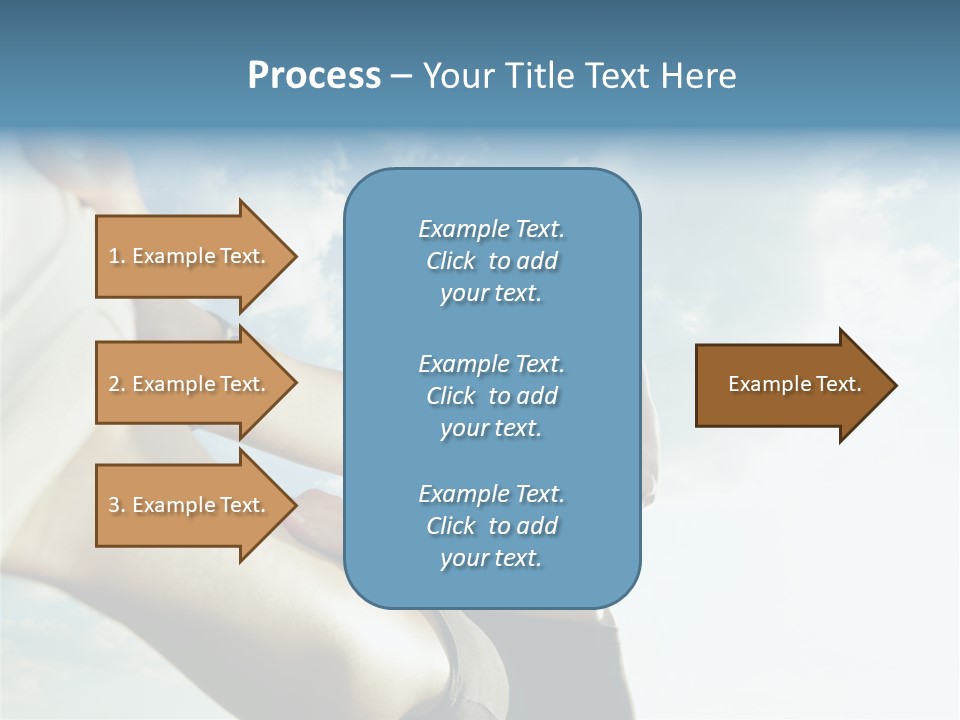 Woman Doing Stretching Outdoors At Sunset. Low Angle View, Copy Space PowerPoint Template