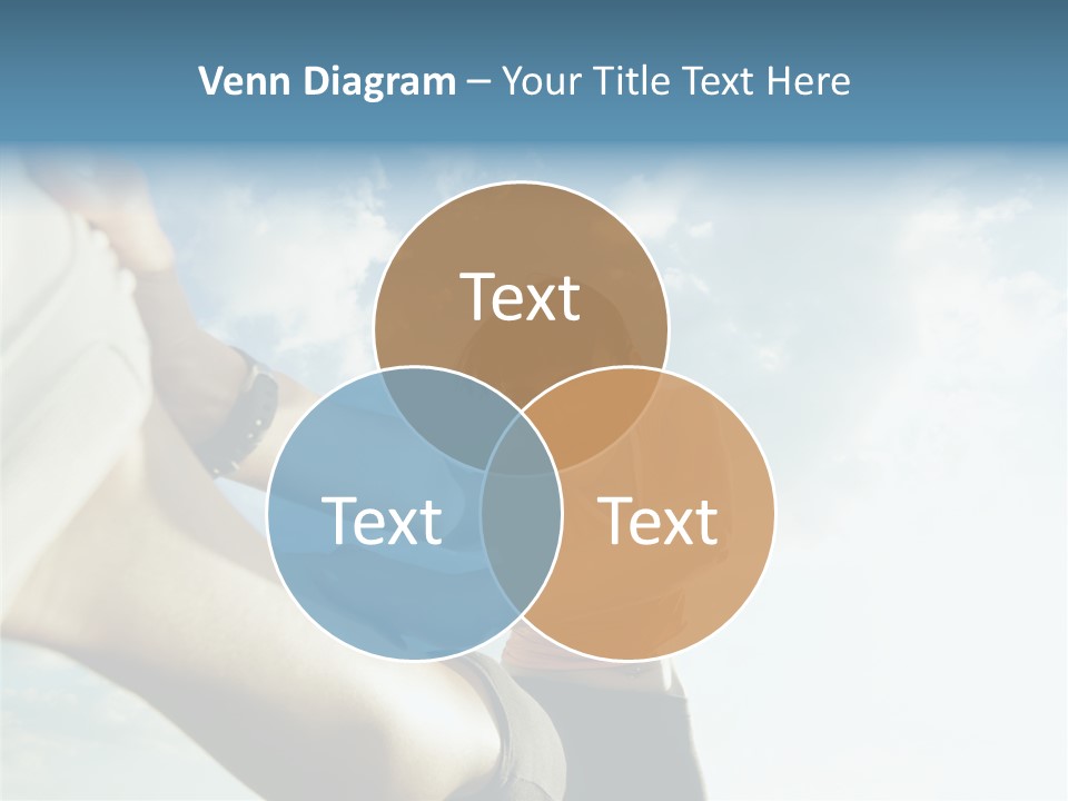 Woman Doing Stretching Outdoors At Sunset. Low Angle View, Copy Space PowerPoint Template